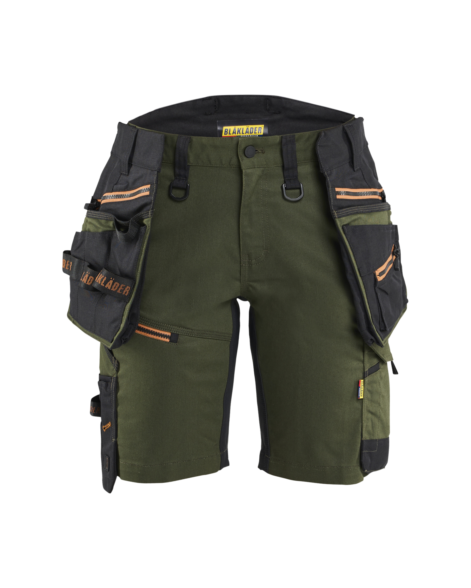 Blåkläder Striker Dame Håndværker Shorts Stretch - Skovgrøn/Rust [4240] / C32